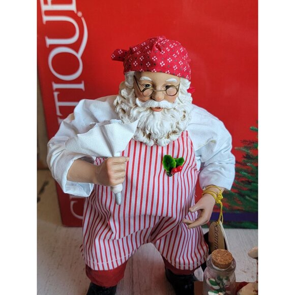 Clothtique Santa Claus Gingerbread house Xmas home decor figure - Picture 5 of 9